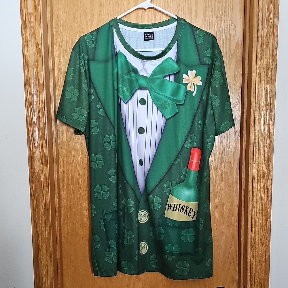 St Patricks Day Men's Tuxedo T-Shirt Vivid Graphic Short Sleeve